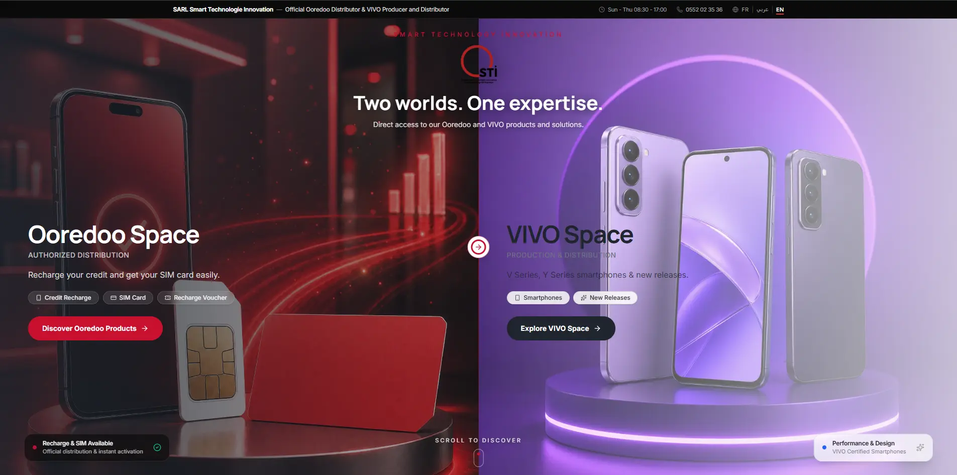 Sti Corporate Website preview screenshot